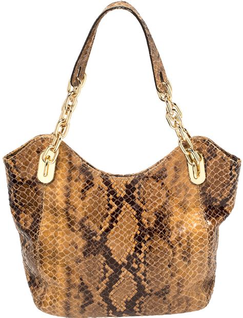 sac marron michael kors|michael kors snakeskin bag.